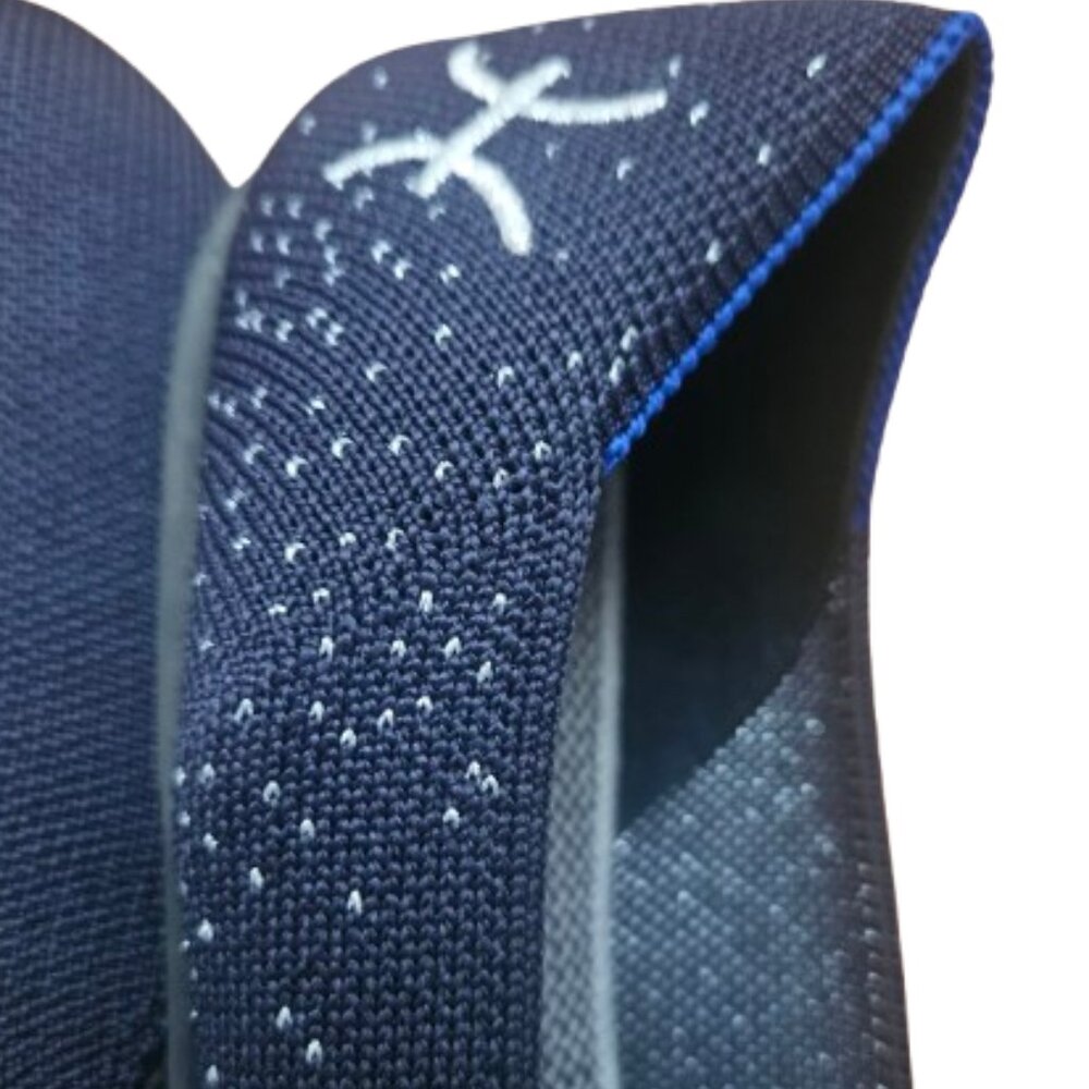 Rothy's The Loafer Pisces Zodiac Navy Silver Metallic Knit Flats Size 7 Rare HTF - Picture 4 of 10